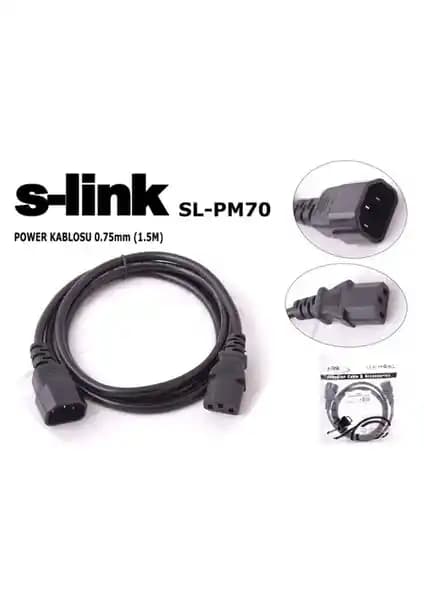 S-Link SL-PM70 1.5M Monitör Güç Kablosu Güvenilir Bağlantı Çözümü