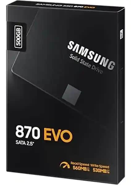 Samsung 870 Evo 500GB SATA SSD Yüksek Performans ve Güvenilirlik Sunar