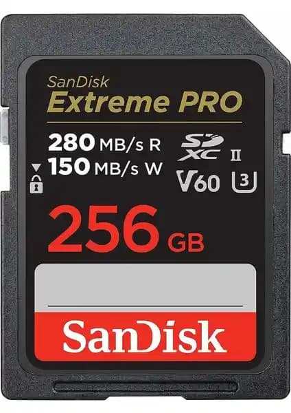 SanDisk Extreme Pro 256GB SDXC Hafıza Kartı Profesyonel ve Yüksek Performanslı Depolama Çözümü