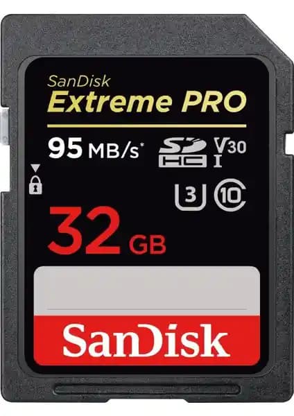 SanDisk Extreme Pro 32GB SDHC Hafıza Kartı Yüksek Performans ve Güvenilirlik Sağlar