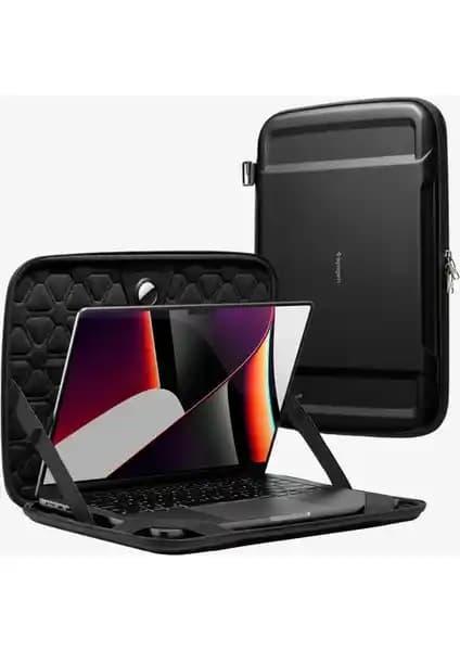 Spigen Rugged Armor Pro Pouch Siyah MacBook Pro 16'' için dayanıklı taşıma çantası