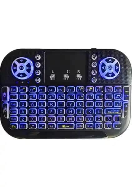 Techstorm Kobra Pro Türkçe Işıklı Dual Mode Mini Klavye: Çok Yönlü ve Taşınabilir Tasarım