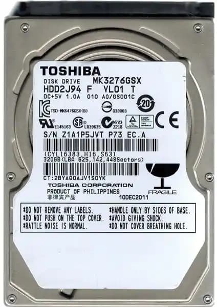 Toshiba 2,5 İnç SATA 320GB Sabit Disk HDD Yüksek Performans ve Güvenilirlik