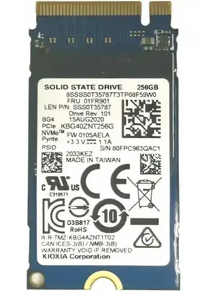 Toshiba KBG40ZNT256G 256GB M.2 PCIe NVMe SSD: Yüksek Hızlı ve Güvenilir Depolama Çözümü