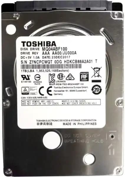 Toshiba Mobile Thin HDD 1TB 2.5 İnç SATA Notebook Sabit Diski Güvenilir ve Yüksek Kapasiteli