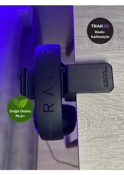 Trak3D Asılabilir Kulaklık Standı Siyah - Dayanıklı ve Estetik Masaüstü Aksesuarı