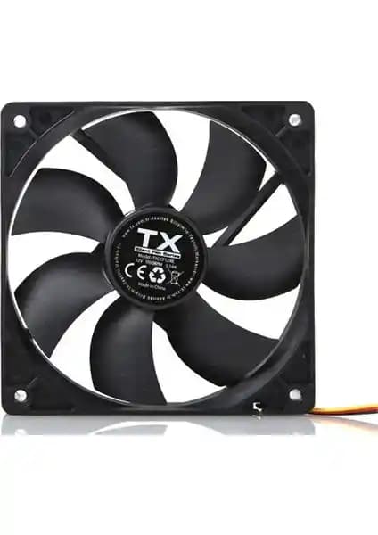 TX 12 cm Sessiz Siyah Kasa Fanı Performans ve Sessizlik İçin Uygun Bir Soğutma Seçeneği