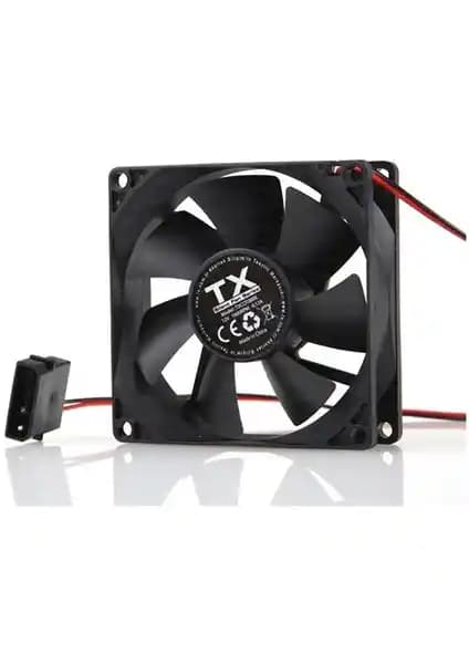 TX 8 cm Siyah Kasa Fanı: Sessiz ve Yüksek Performanslı Soğutma Çözümü
