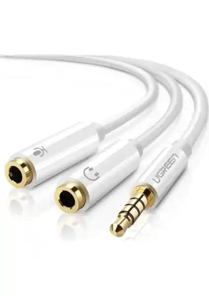 Ugreen Mikrofon ve Kulaklık Ayırıcı 3.5mm Y Kablo Beyaz Detaylı İnceleme