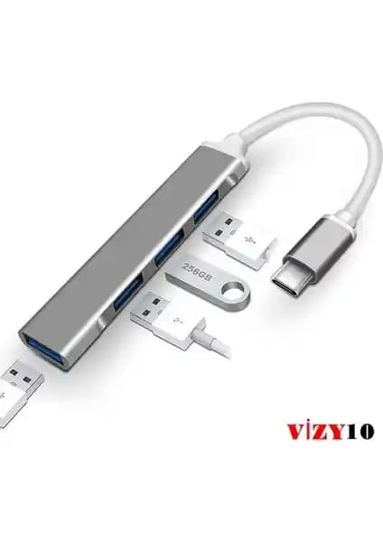 Vizy10 USB Type-C Çoğaltıcı: Hızlı ve Taşınabilir Çoklu USB Bağlantı Çözümü