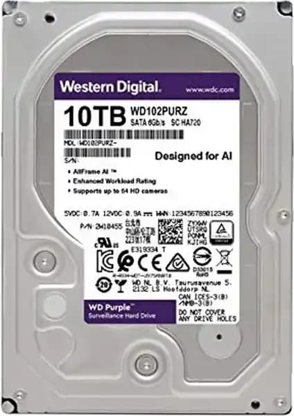 WD 10TB Purple WD102PURZ Sabit Disk ile Güçlü ve Güvenilir Veri Depolama Çözümü