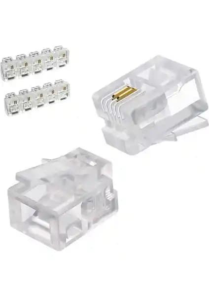 Wozlo 100 Adet RJ11 Konnektörleri ile Güvenilir Telefon Bağlantısı Çözümü
