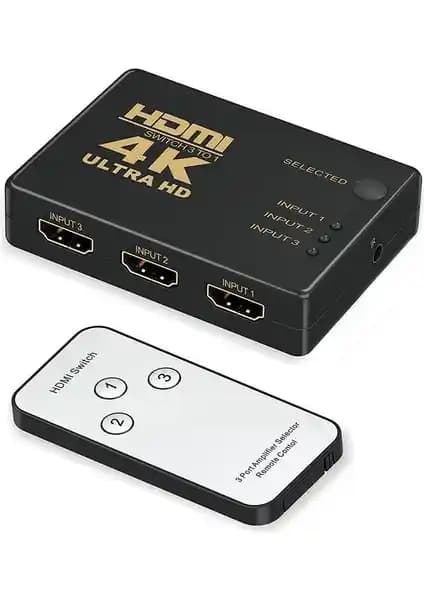 Wozlo 3 Port HDMI Çoklayıcı Switch ile Çoklu Bağlantı ve Yüksek Çözünürlük Deneyimi