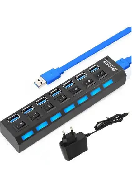Wozlo 7 Port USB 3.0 Çoklayıcı Hub: Yüksek Performanslı Çok Yönlü Bağlantı Çözümü