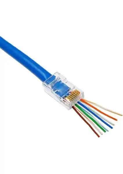 Wozlo Ez RJ45 Cat6 Delikli Konnektör: Yüksek Performanslı Ağ Bağlantı Çözümü