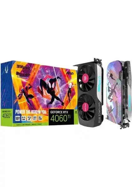 Zotac RTX4060 Ti Amp Spider-Man Nvidia 16GB GDDR6 Ekran Kartı Performans ve Soğutma Özellikleri