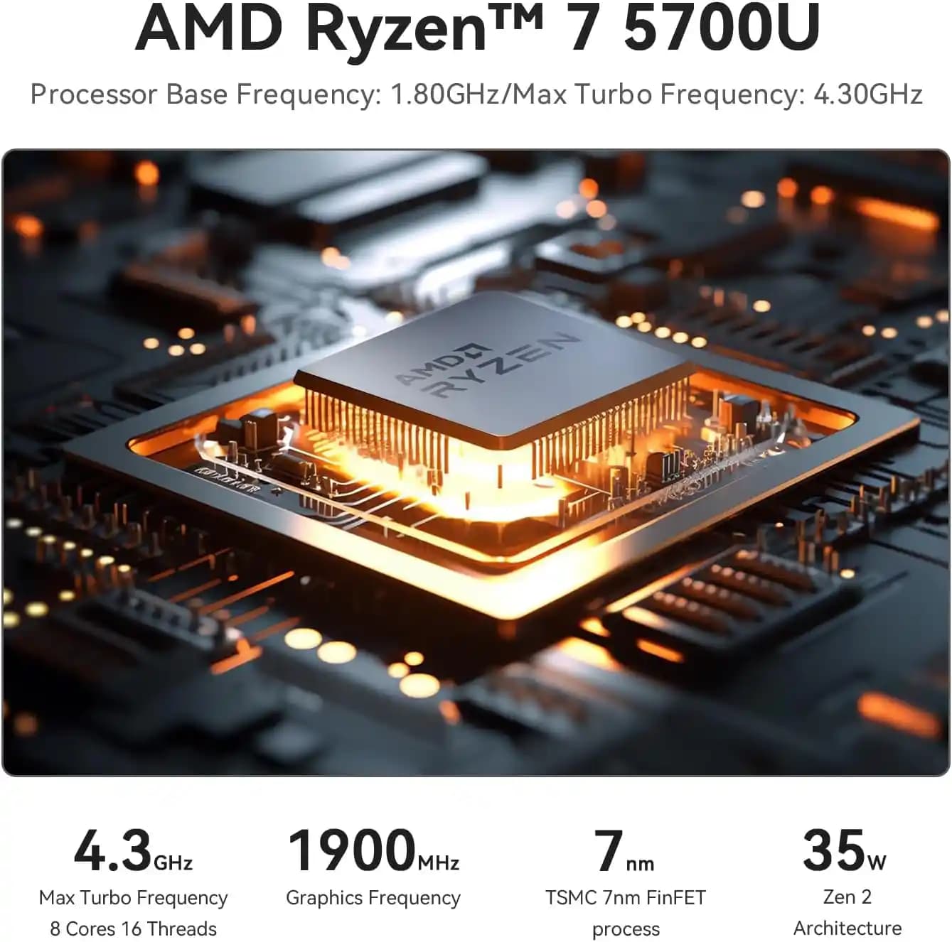 AMD Ryzen 7 5700U İşlemcisi: Güç ve Verimliliğin Modern Dizüstü Çözümü