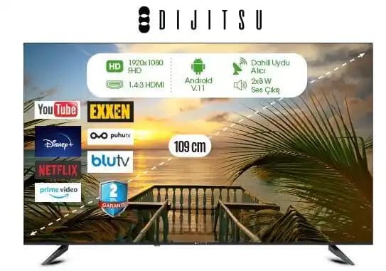 Dijitsu 43 İnç Android TV ile Ev Eğlencesinde Yeni Bir Dönem Başlıyor