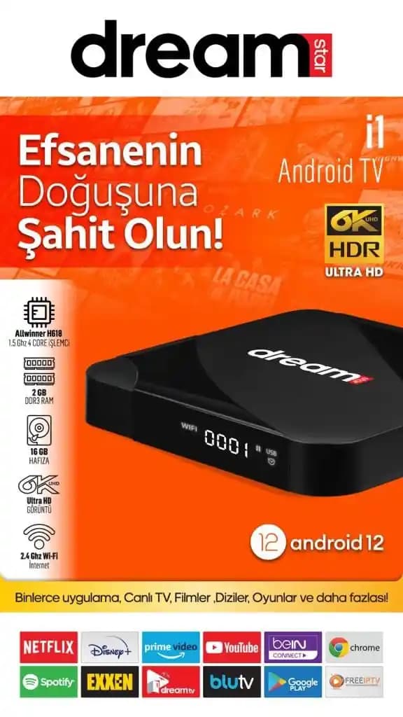 Dreamstar i1 Android TV Kutusu ile Akıllı Eğlence Deneyimini Artırın