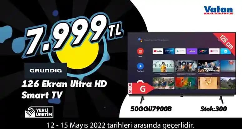 Grundig 126 Ekran Televizyonlar: Büyük Ekran ve Akıllı Özelliklerle Ev Eğlencesi