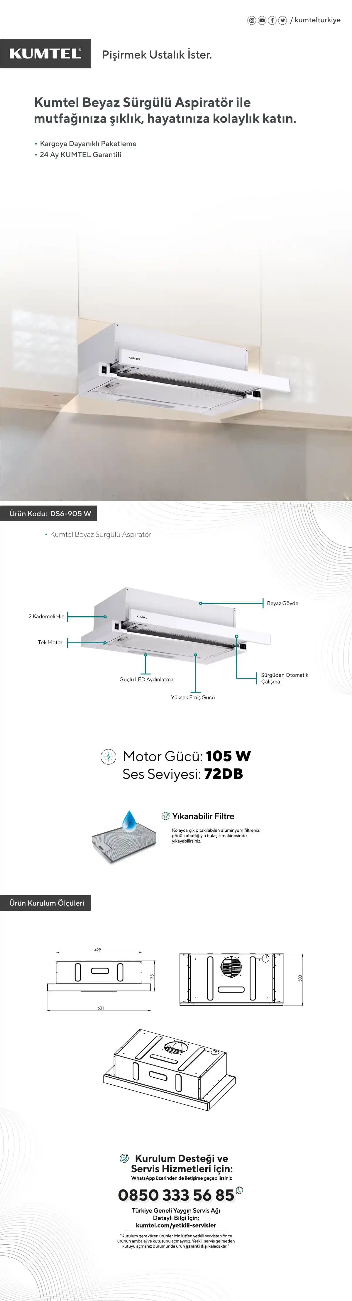 Kumtel Sürgülü Aspiratörler: Modern Mutfağınız İçin Estetik ve Fonksiyonel Çözümler