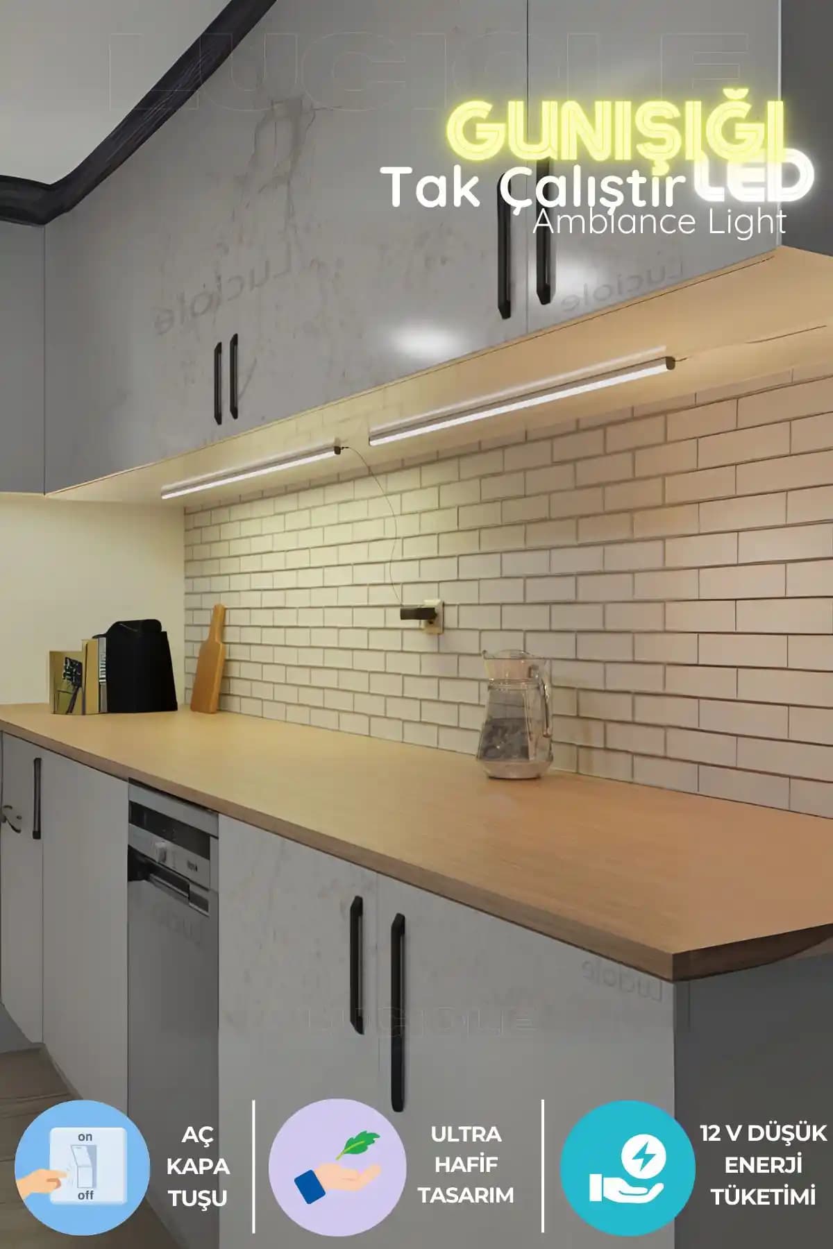 Mutfak Tezgah Altı LED Aydınlatma ile Modern ve Fonksiyonel Mutfak Tasarımı