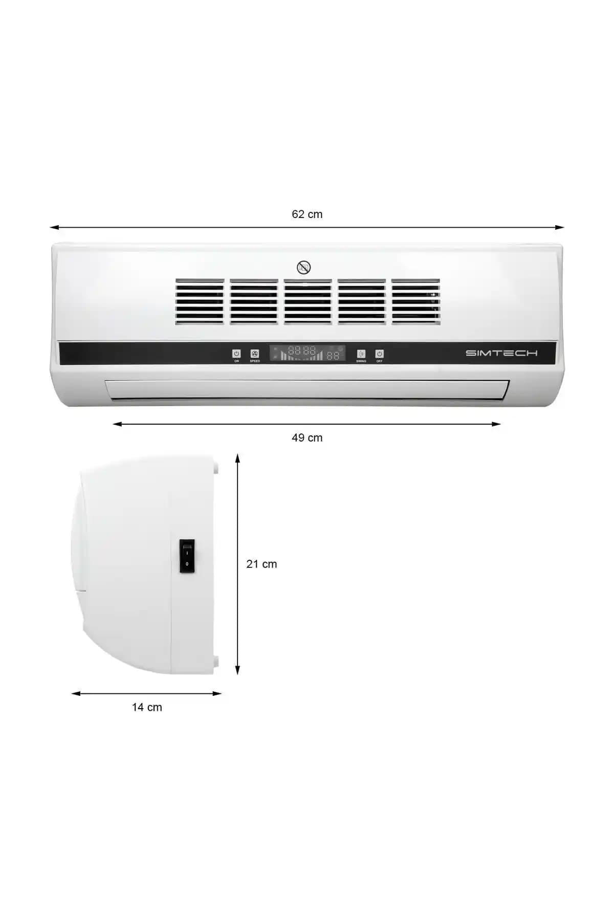 Simtech KM-1718 Duvar Tipi Vantilatör: Enerji Verimli ve Şık Tasarım ile Konfor Sağlar