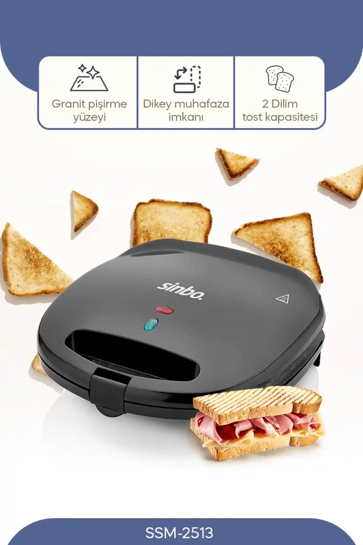 Sinbo 2513 Tost Makinesi: Hızlı ve Pratik Kahvaltılar İçin Uygun Seçenek