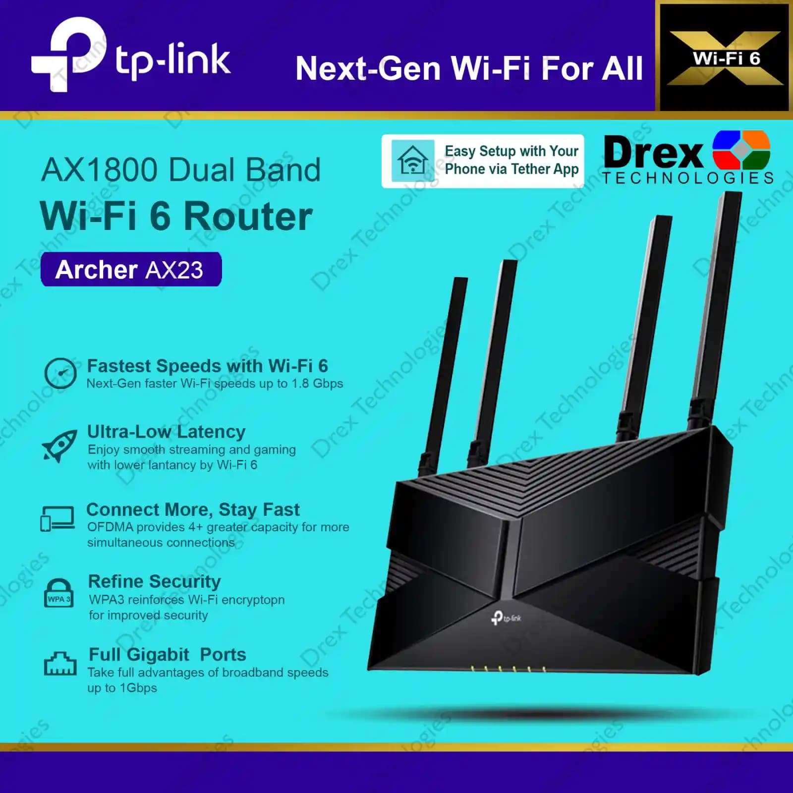 TP-Link Archer AX23 Wi-Fi 6 Router ile Güçlü ve Güvenilir Kablosuz Ağ Çözümü