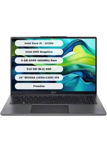 Acer Aspire Lite AL16-51P-580H: Yüksek Performans ve Taşınabilirlik Sunan Dizüstü Bilgisayar