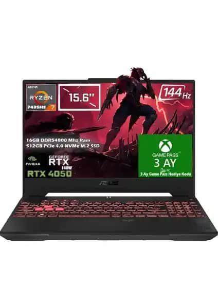 ASUS Tuf Gaming A15 FA507NUR-LP159: Güçlü Donanım ve Dayanıklılık Sunan Oyun Dizüstü Bilgisi