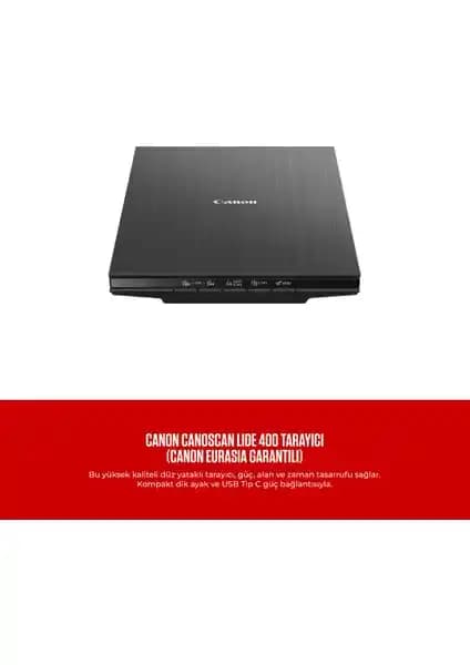 Canon CanoScan LIDE 400: Yüksek Kaliteli ve Güvenilir Belge ve Fotoğraf Tarama Çözümü