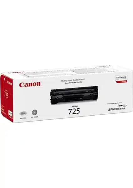 Canon Crg-725 Siyah Toner Kartuşu Yüksek Baskı Kapasitesi ve Güvenilirliği ile Ofisler İçin Uygun