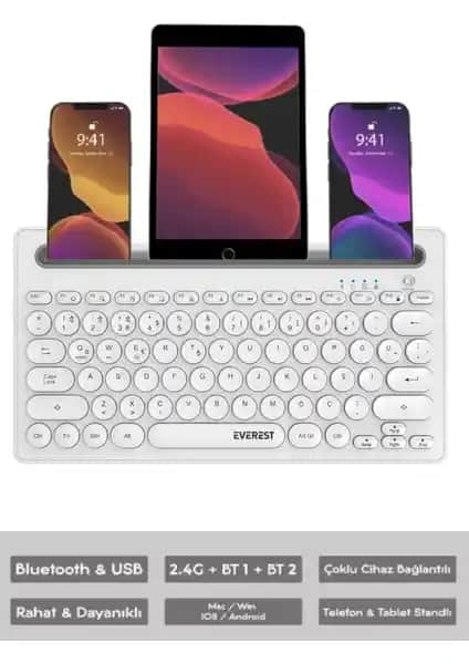 Everest KB-BT84 Kablosuz Bluetooth Klavye İnceleme ve Teknik Özellikler