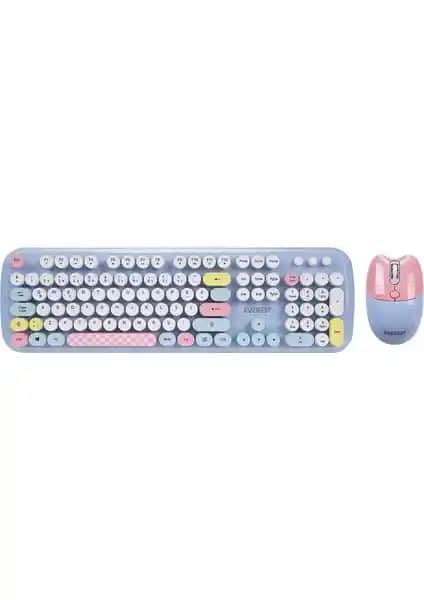 Everest KM-6284 Whisker Renkli Tuşlu Kablosuz Klavye ve Mouse Seti İnceleme ve Özellikleri
