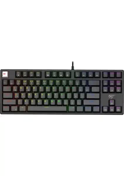 Havit Gamenote KB890L RGB Mekanik Türkçe Q Klavye: Oyun ve Günlük Kullanım İçin Dayanıklı Seçenek
