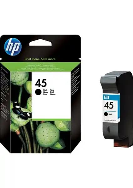 HP 45 51645AE Siyah Orijinal Kartuşu - Yüksek Baskı Kapasitesi ve Güvenilir Performans