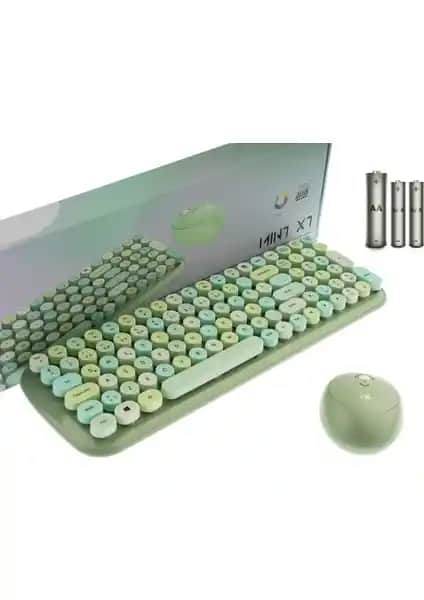 Hunter Series Mınt Xt Retro Kablosuz Klavye ve Mouse Seti ile Konforlu ve Şık Çalışma Deneyimi