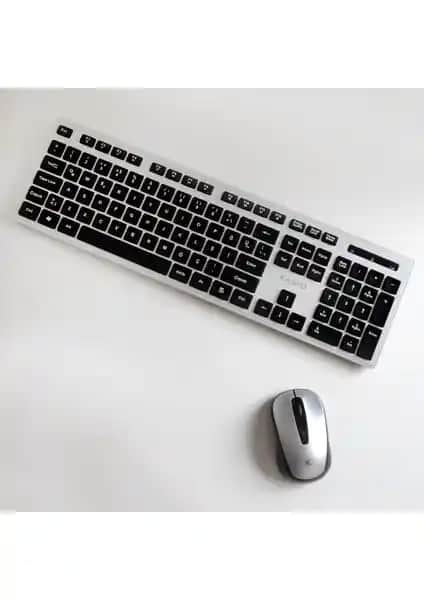 Kagito Silver Kablosuz Klavye ve Mouse Seti: Ofis ve Ev Kullanımı İçin Modern ve Şık Çözüm