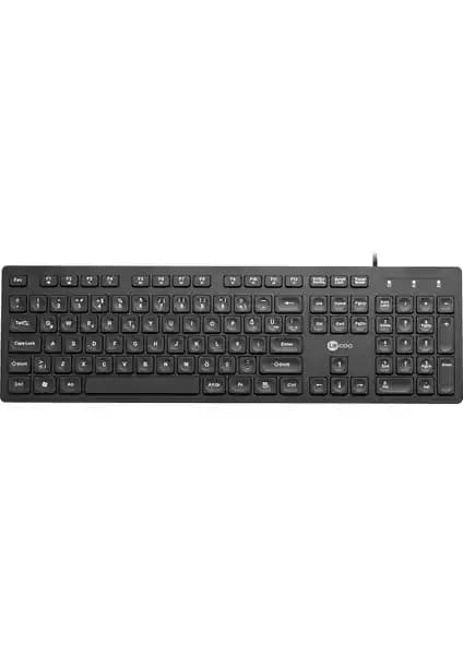 Lecoo KB102 USB Kablolu Türkçe Q Klavye: Dayanıklı ve Ergonomik Ofis Kullanımı İçin