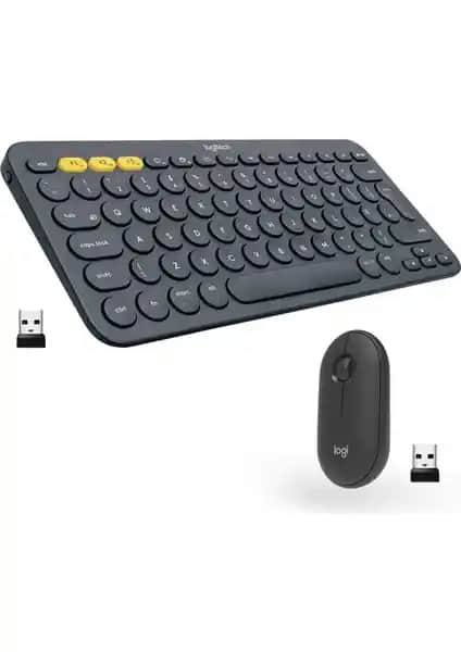 Logitech K380 Bluetooth Klavye ve M350 Pebble Kablosuz Mouse ile Verimliliği Artırın
