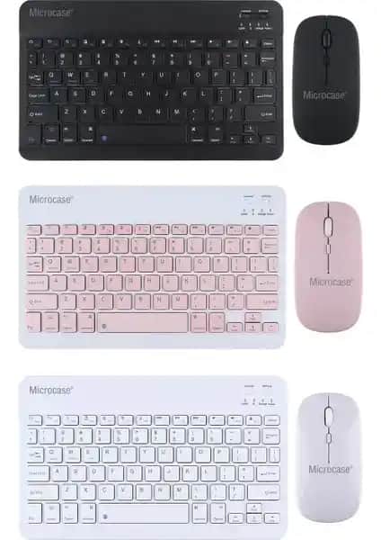 Microcase Bluetooth Klavye ve Mouse Seti: Ergonomik ve Kablosuz Taşınabilir Çözüm