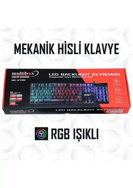 Multibox MB-KYB01 Mekanik RGB'li Oyuncu Klavyesi Dayanıklı Tasarımı ve Çok Fonksiyonlu Özellikleriyle