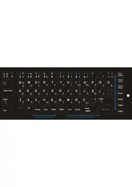 Platoon Rusça Klavye Stickerleri: Dayanıklı ve Kolay Uygulamalı Çözüm