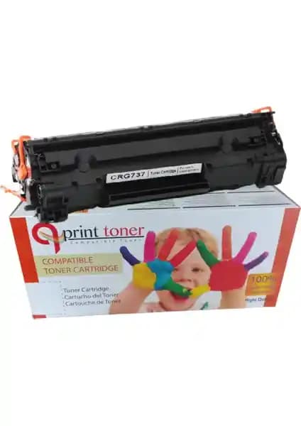 QPrint Canon CRG-737 Siyah Toner: Yüksek Kapasiteli ve Uyumlu Yazıcı Kartuşu