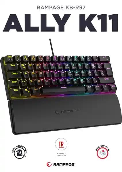 Rampage ALLY K11 Siyah Mekanik Oyun Klavyesi Özellikleri ve Kullanıcı Yorumları