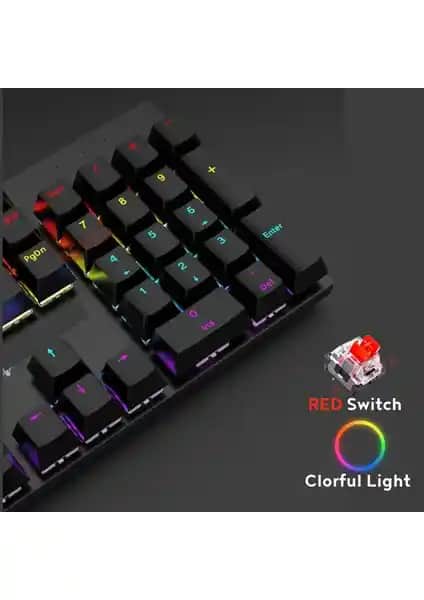 Rever RED Switch Mekanik Gaming Klavyesi: Yüksek Performans ve Özelleştirilebilir Işık Efektleri
