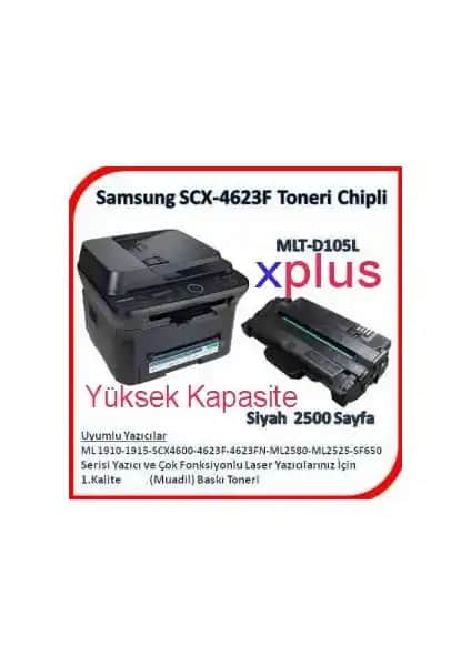 Samsung MLT-D105L Chipli Siyah Toner - Yüksek Kapasiteli ve Uyumlu Baskı Çözümü