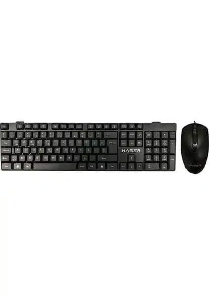 Xaser KM-881 Siyah USB Klavye ve Mouse Seti Ev ve Ofis Kullanımı İçin Uygun