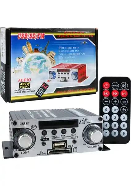 12 Volt 100 Watt Motosiklet Bluetooth Amfi: Güçlü ve Çok Yönlü Taşınabilir Ses Çözümü